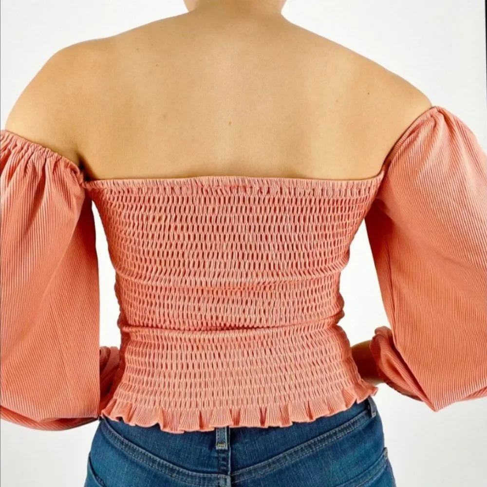 Peach off shoulder top - Picture 2 of 2